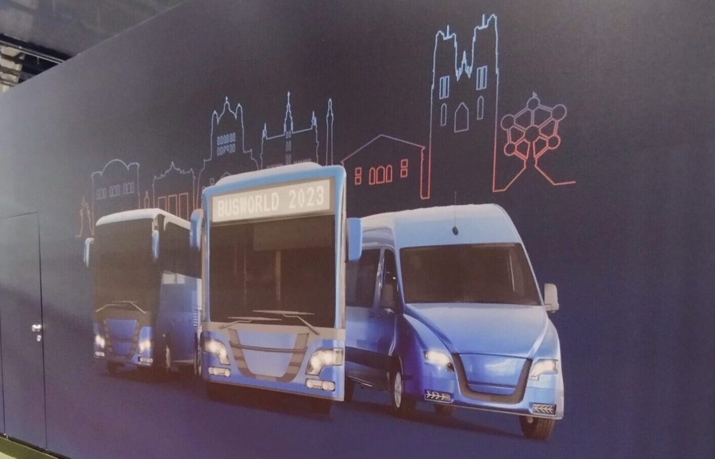 Exhibition design for BusWorld with 3D renders