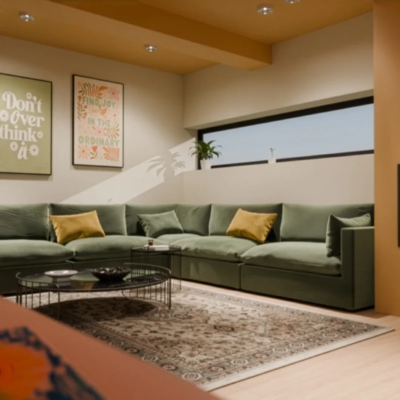 architectural render of an interior space