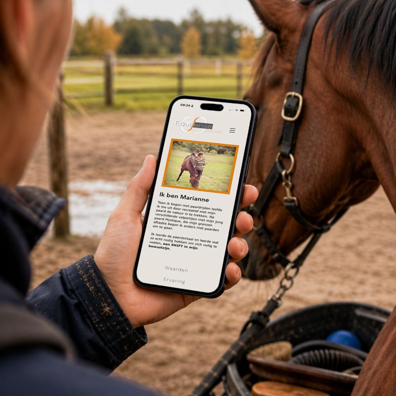 Portfolio pagedesign for Equisense